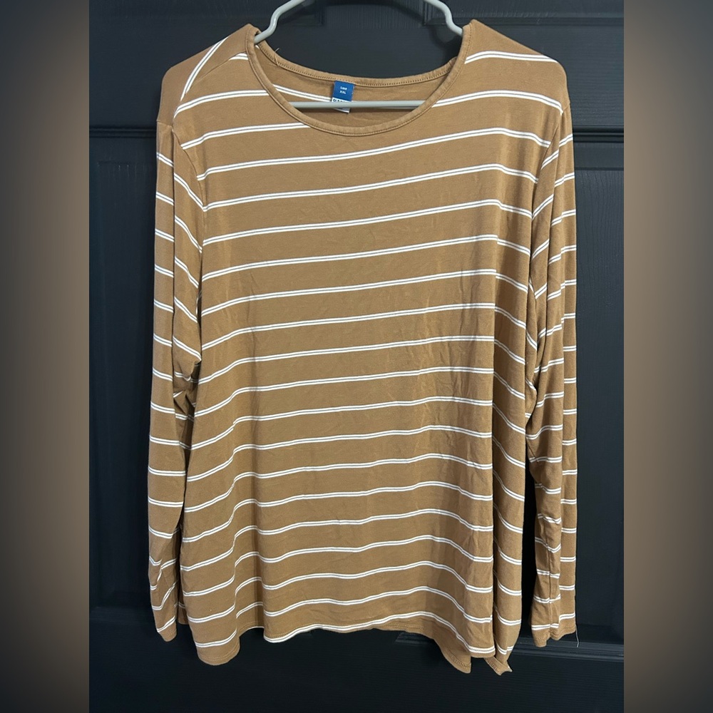 Old Navy Brown Striped Long Sleeve Tee